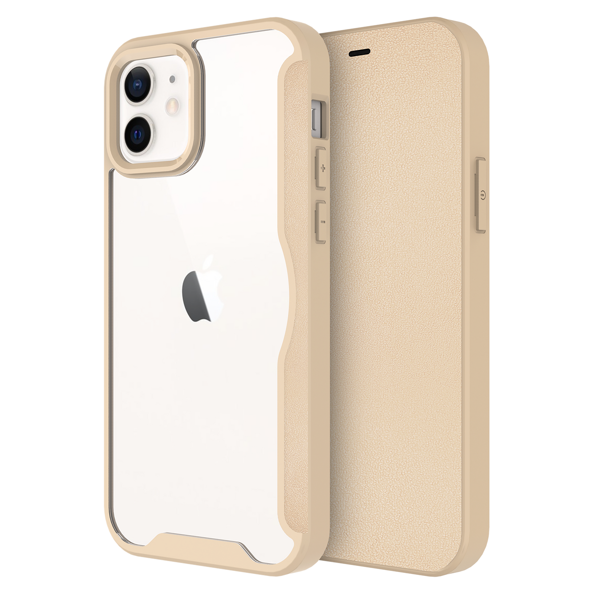 Ampd - Tpu  /  Acrylic Flip Wallet Case For Apple Iphone 12 - Tan
