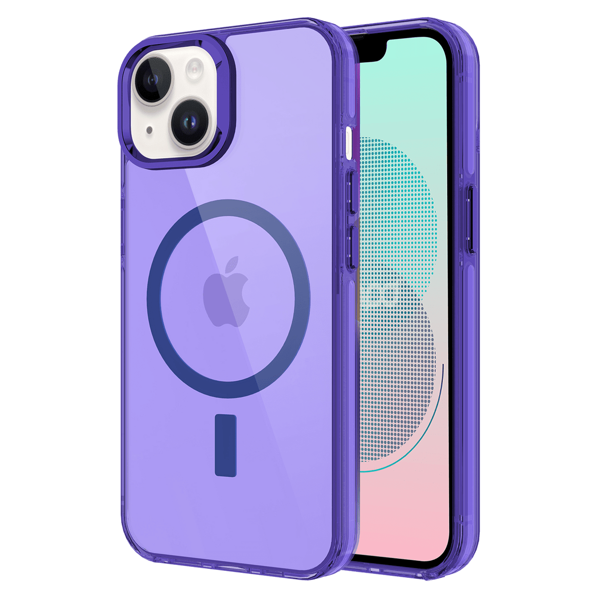 Ampd - Tpu  /  Acrylic Drop Magsafe Case For Apple Iphone 13 - Purple