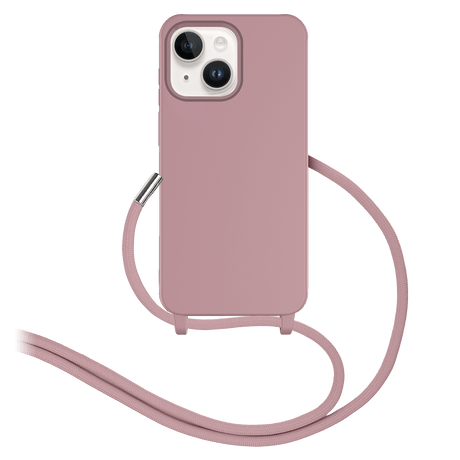 Ampd - Real Feel Tpu Crossbody Strap Case For Apple Iphone 13 - Mauve