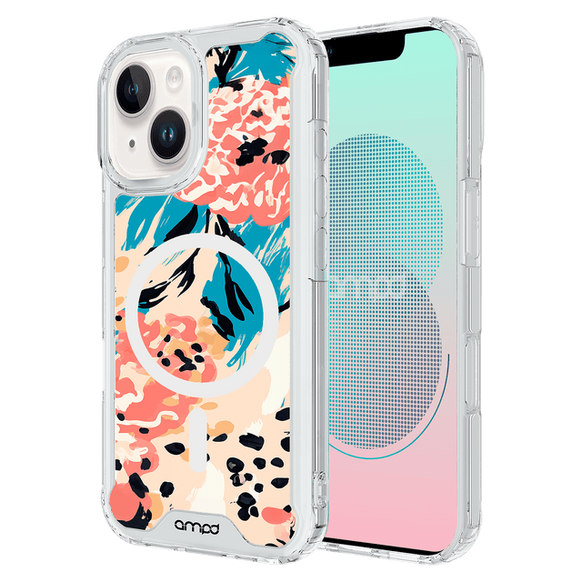 Ampd - Hd Print Magsafe Case For Apple Iphone 13 - Blue Blossom