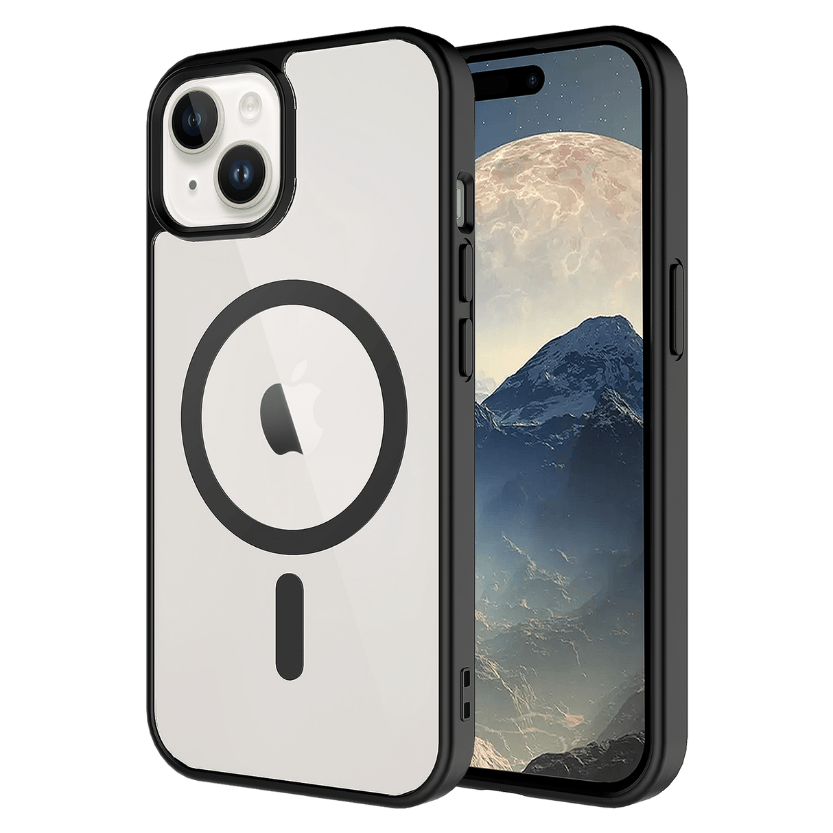 Ampd - Tpu  /  Acrylic Crystal Clear Magsafe Case For Apple Iphone 15 - Black