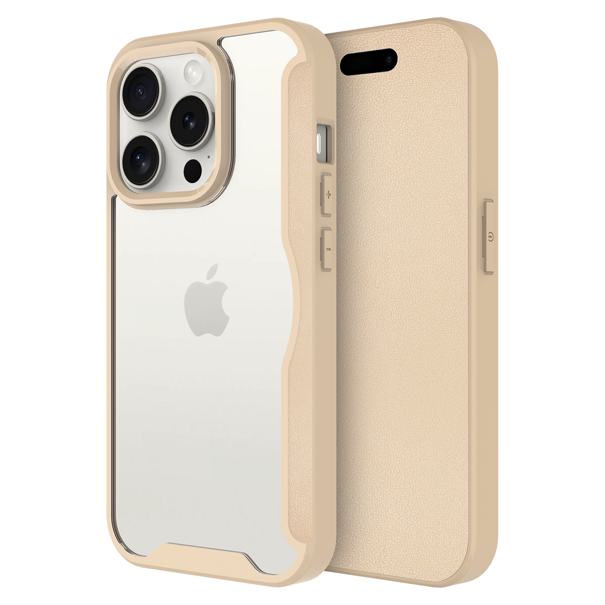 Ampd - Tpu  /  Acrylic Flip Wallet Magsafe Case For Apple Iphone 15 Pro Max - Tan