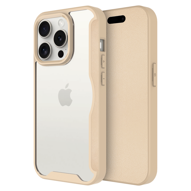 Ampd - Tpu  /  Acrylic Flip Wallet Magsafe Case For Apple Iphone 15 Pro Max - Tan