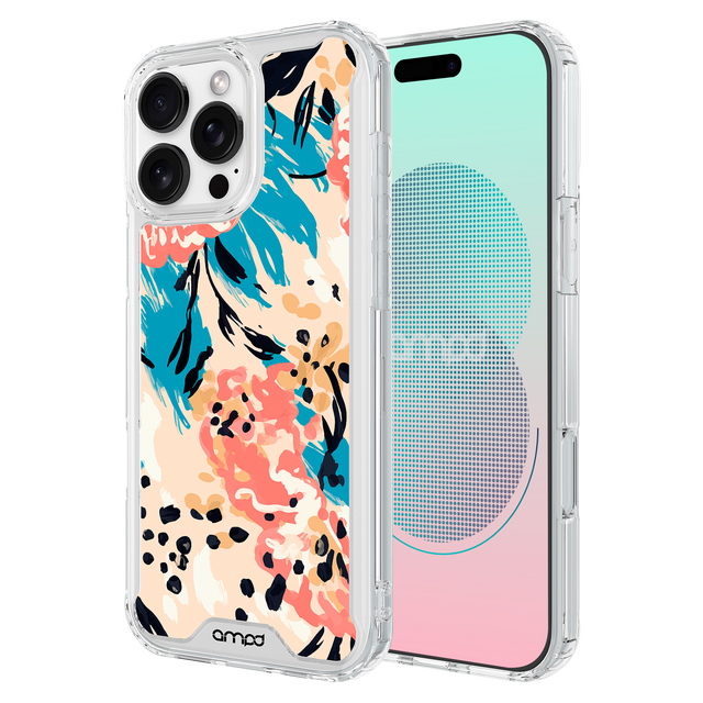 Ampd - Tpu   /   Acrylic Hd Print Magsafe Case For Apple Iphone 16 Pro - Blue Blossom