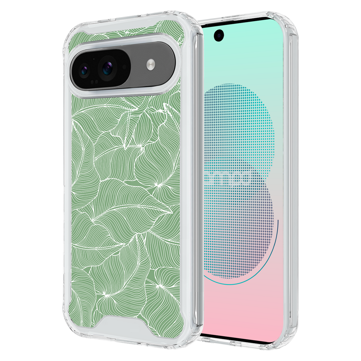 Ampd - Tpu  /  Acrylic Hd Print Case For Google Pixel 9  /  Pixel 9 Pro - Palm Pattern