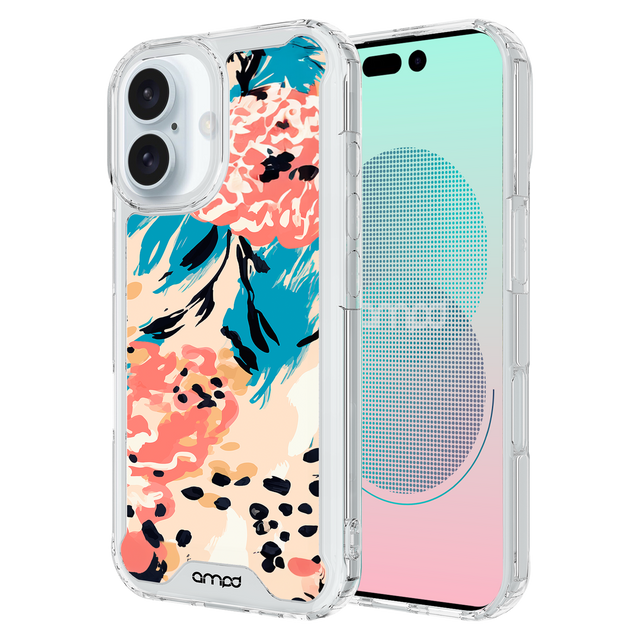Ampd - Tpu   /   Acrylic Hd Print Magsafe Case For Apple Iphone 16 Plus - Blue Blossom