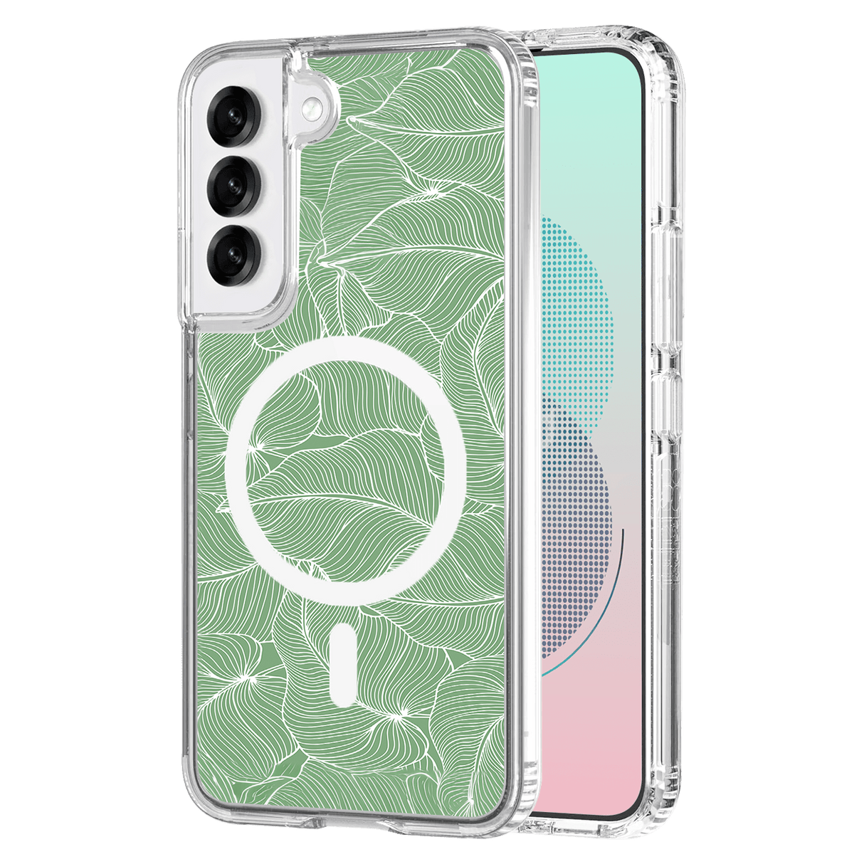 Ampd - Tpu   /   Acrylic Hd Print Case For Samsung Galaxy S25 - Palm Pattern