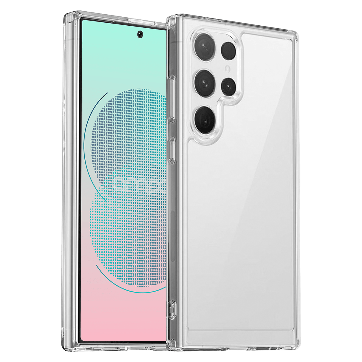 Ampd - Tpu   /   Acrylic Crystal Clear Case With Mag Ring For Samsung Galaxy S25 Ultra - Clear