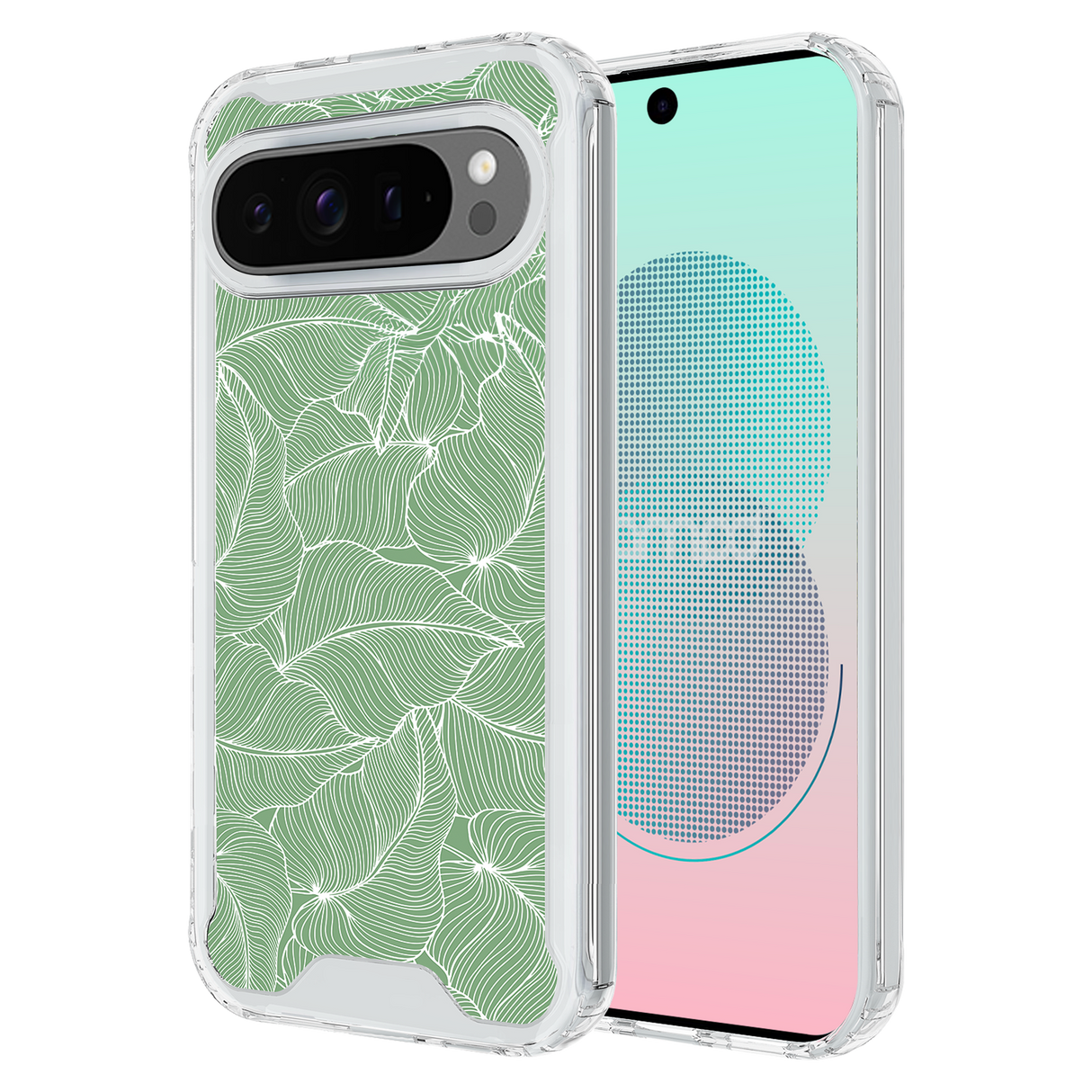Ampd - Tpu  /  Acrylic Hd Print Case For Google Pixel 9 Pro Xl - Palm Pattern