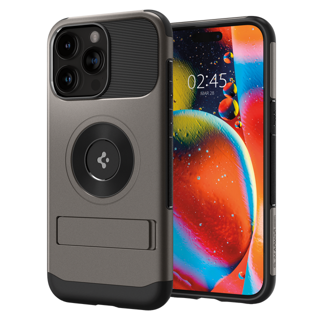 Spigen - Slim Armor Magsafe Case For Apple Iphone 15 Pro Max - Gunmetal