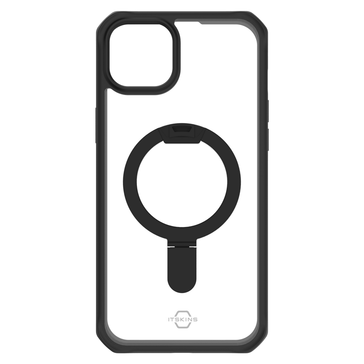 Itskins - Hybridr  Magsafe Case With Stand For Apple Iphone 15 Plus  /  Iphone 14 Plus - Black And Transparent