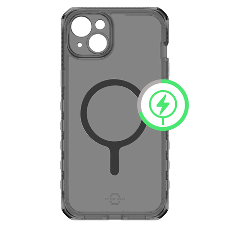 Itskins - Supremer Clear Magsafe Case For Apple Iphone 15 Plus  /  Iphone 14 Plus - Graphite