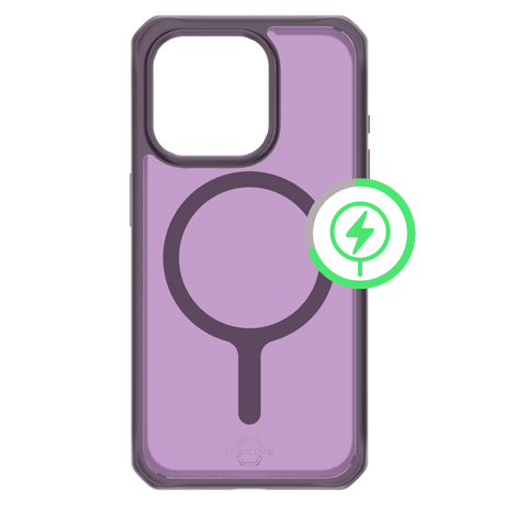Itskins - Hybridr Frost Magsafe Case For Apple Iphone 15 Pro Max - Deep Purple