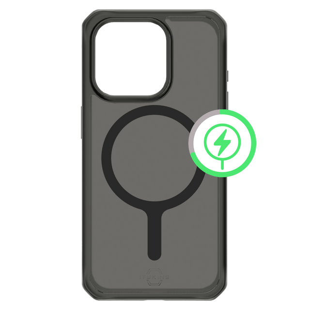 Itskins - Hybridr Frost Magsafe Case For Apple Iphone 15 Pro - Black