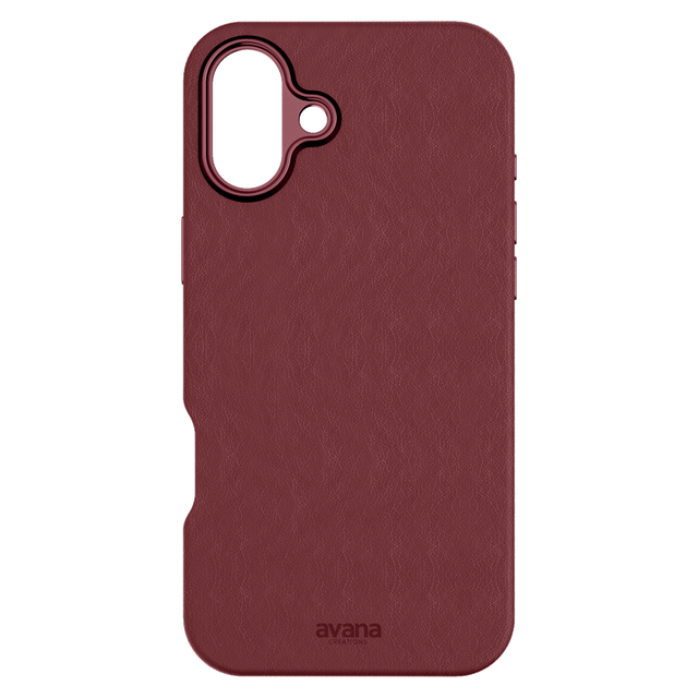 Avana - Leather Magsafe Case For Apple Iphone 16 - Berry
