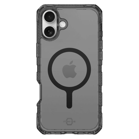 Itskins - Supremer Clear Magsafe Case For Apple Iphone 16 - Graphite
