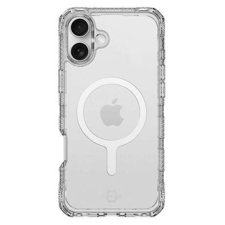 Itskins - Supremer Clear Magsafe Case For Apple Iphone 16 Plus - Transparent White Print