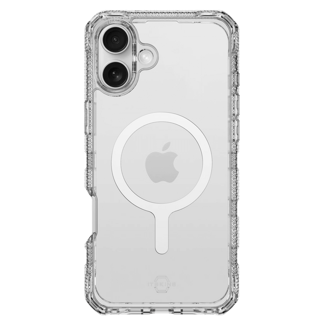 Itskins - Supremer Clear Magsafe Case For Apple Iphone 16 Plus - Transparent White Print