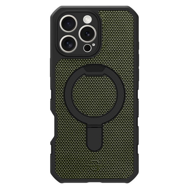 Itskins - Forcer Nylon Magsafe Case For Apple Iphone 16 Pro Max - Olive Green And Black