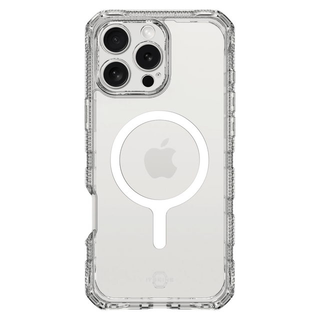 Itskins - Supremer Clear Magsafe Case For Apple Iphone 16 Pro Max - Transparent White Print