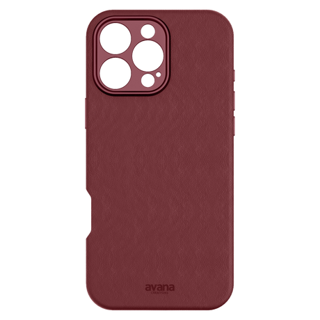 Avana - Leather Magsafe Case For Apple Iphone 16 Pro - Berry