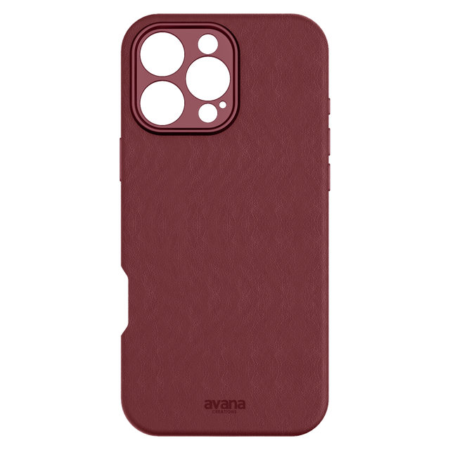 Avana - Leather Magsafe Case For Apple Iphone 16 Pro - Berry