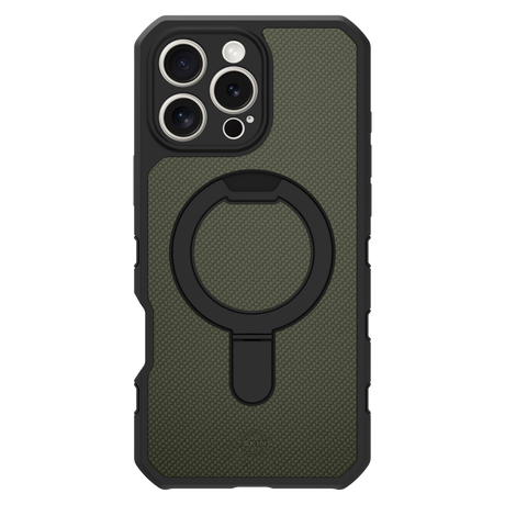 Itskins - Forcer Nylon Magsafe Case For Apple Iphone 16 Pro - Olive Green And Black