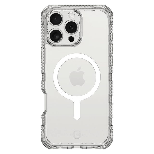 Itskins - Supremer Clear Magsafe Case For Apple Iphone 16 Pro - Transparent White Print