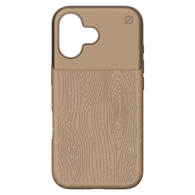 Atom Studios - Split Wood Fiber Magsafe Case For Apple Iphone 16 Plus - Taupe Wood