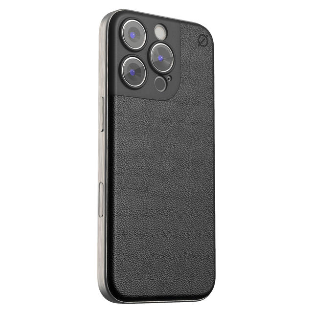 Atom Studios - Snap Cactus Leather Magsafe Case For Apple Iphone 16 Pro - Carbon Black