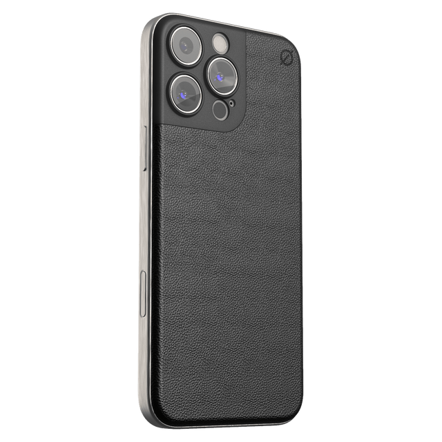 Atom Studios - Snap Cactus Leather Magsafe Case For Apple Iphone 16 Pro Max - Carbon Black