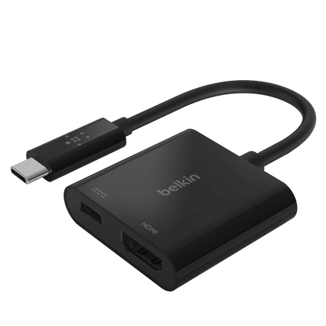 Belkin - Usb C To Hdmi And Charge Adapter 60w - Black