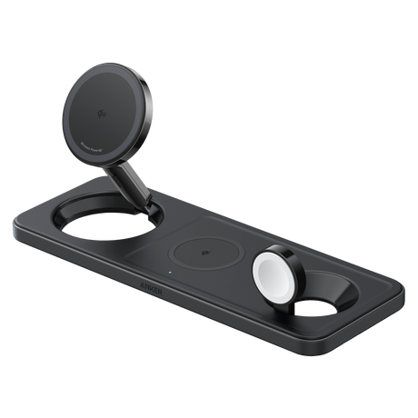 Anker - Qi2 15w 3 In 1 Maggo Wireless Charging Station With 40w Charger - Black
