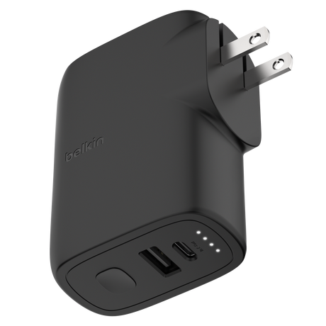 Belkin - Boostcharge Hybrid Wall Charger And Power Bank 5000 Mah - Black