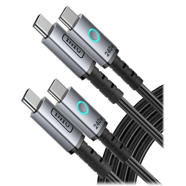 Iniu - Leopard Usb C To Usb C Cable 240w - Black