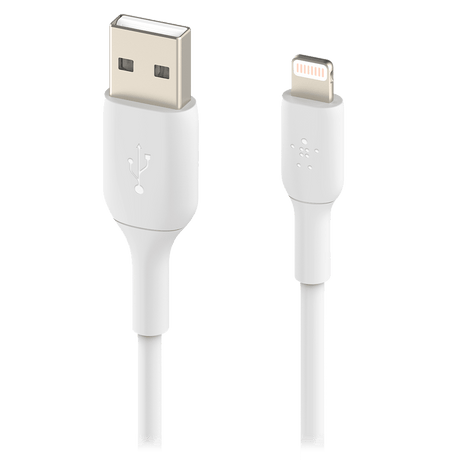 Belkin - Boost Up Charge Usb A To Apple Lightning Cable 3ft - White