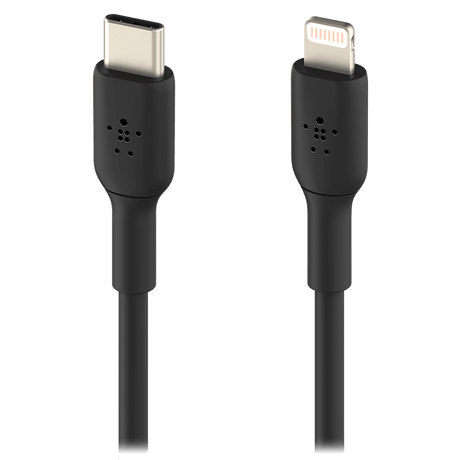 Belkin - Boost Up Charge Usb C To Apple Lightning Cable 3ft - Black