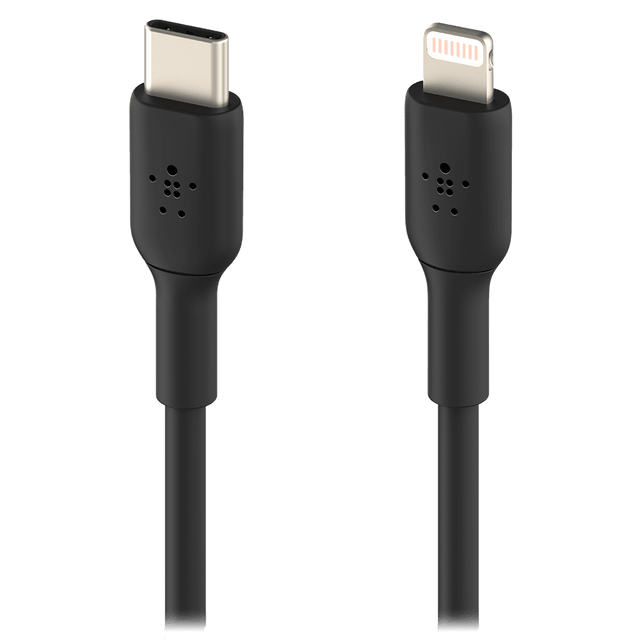 Belkin - Boost Up Charge Usb C To Apple Lightning Cable 3ft - Black