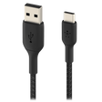 Belkin - Boost Up Charge Usb A To Usb C Braided Cable 3ft - Black