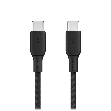 Belkin - Braided 100w Usb C 2.0 To Usb C 2.0 Cable 2m - Black