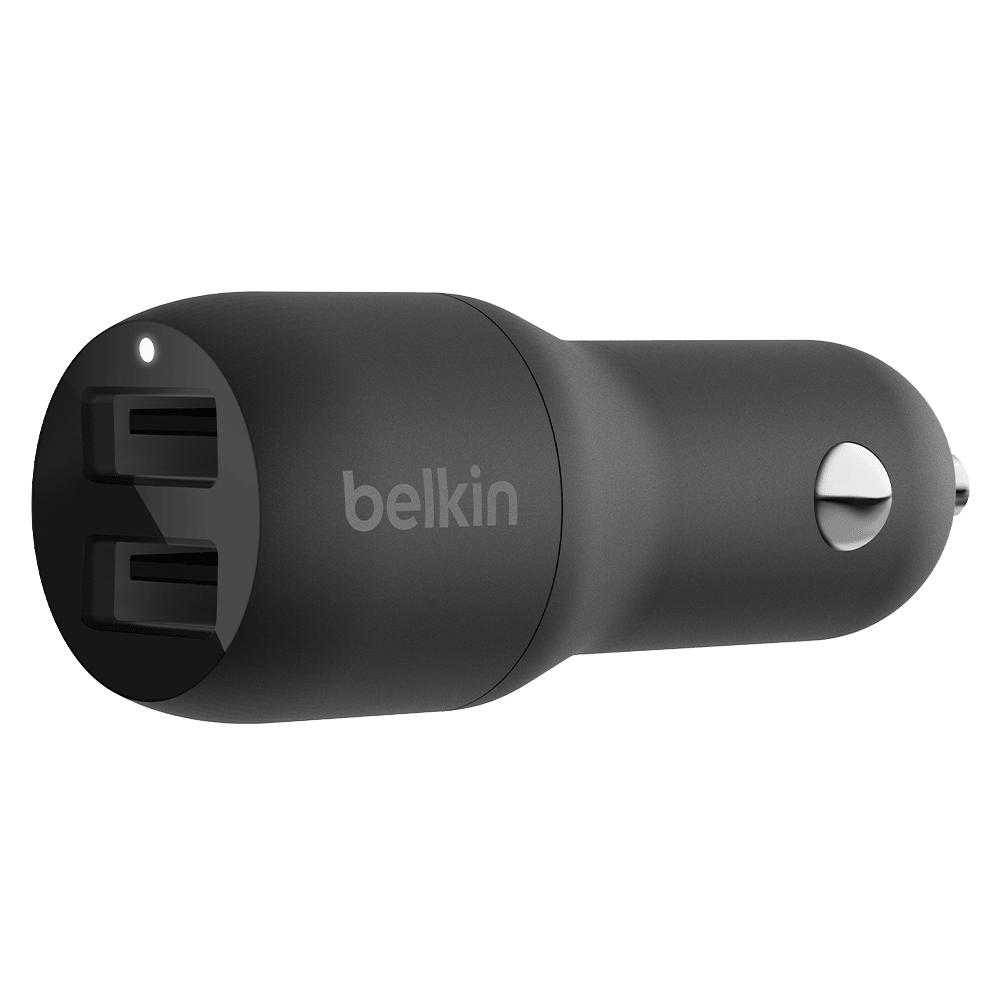Belkin - Dual Port Usb A Car Charger 24w - Black