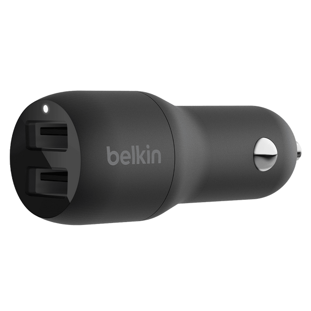Belkin - Dual Port Usb A Car Charger 24w - Black