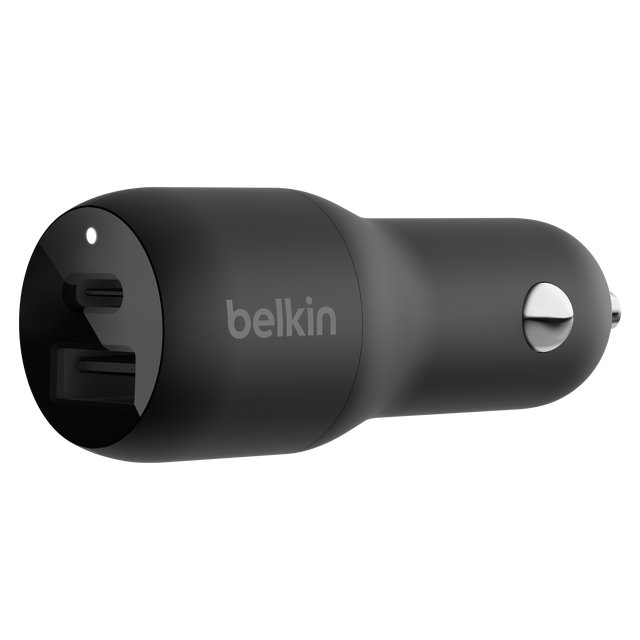 Belkin - Boost Up Charge Dual Port Usb A Pd Car Charger 37w With Pps - Black