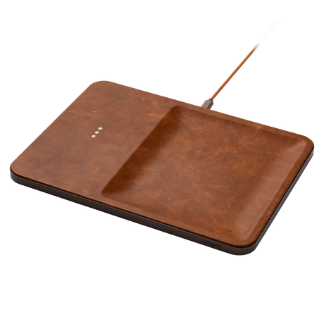 Courant - Catch3 Classic Wireless Charging Pad - Saddle