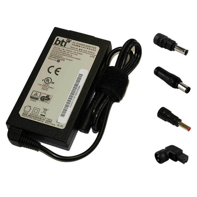 Bti - Ac Adapter 65w For Most Dell Devices Includes 4 Interchangeable Tips - Not Retail Packaged - Black