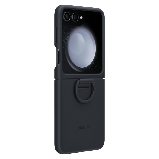 Samsung - Silicone Case With Ring For Samsung Galaxy Z Flip5 - Indigo