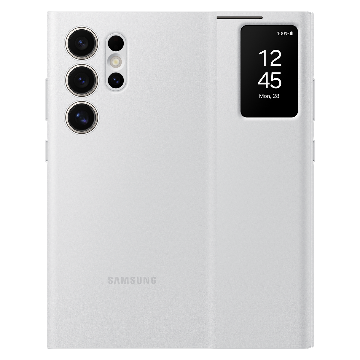 Samsung - Smart View Wallet Case For Samsung Galaxy S24 Ultra - White