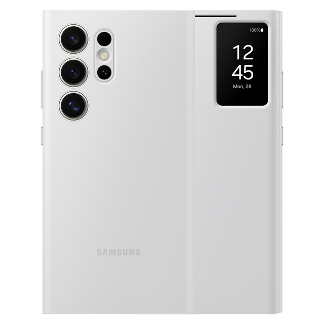 Samsung - Smart View Wallet Case For Samsung Galaxy S24 Ultra - White