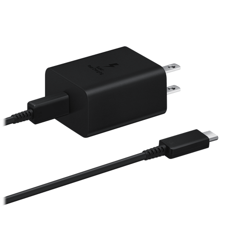 Samsung - Power Adapter 45w Pd With Usb C Cable 1.8m - Black