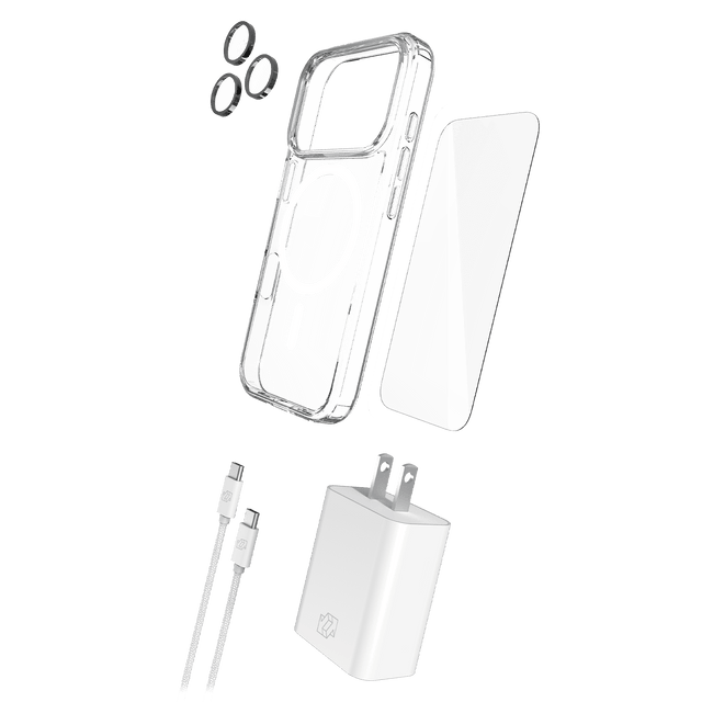 Gadget Guard 5-in-1 Bundle for iPhone 17 Pro Max with MagSafe Case, Lens & Screen Protectors, 30W Charging Block, and 6ft Cable